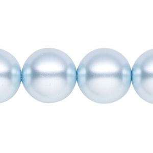 Pearl 1pk light blue, Celestial Crystal® 16mm round 15.5-16 inch