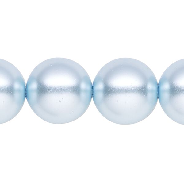 Pearl 1pk light blue, Celestial Crystal® 16mm round 15.5-16 inch image number 0