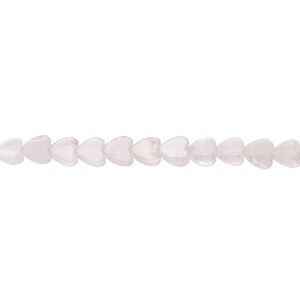 Rose quartz 1pkg1, flat heart bead natural 15.5-16 inch 4mm
