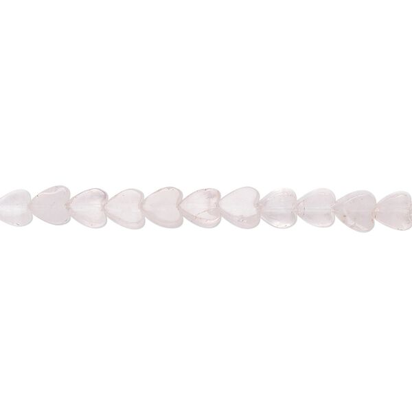 Rose quartz 1pkg1, flat heart bead natural 15.5-16 inch 4mm image number 0