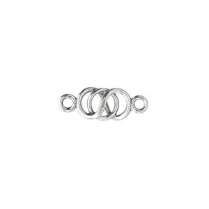 Link, JBB Findings, sterling silver, 11x6mm interlocked ring. Sold individually.