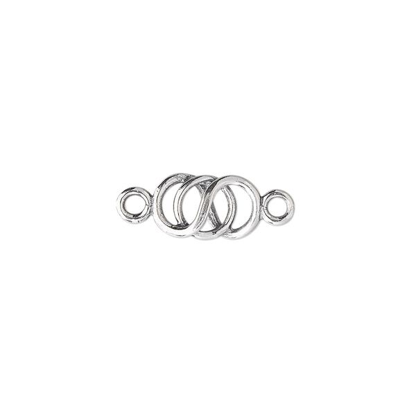 Link, JBB Findings, sterling silver, 11x6mm interlocked ring. Sold individually. image number 0