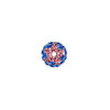 Bead, Egyptian glass rhinestone / epoxy / resin, white / pink / cobalt blue, 10mm round with pav&eacute; wave design. Sold individually. image number 1