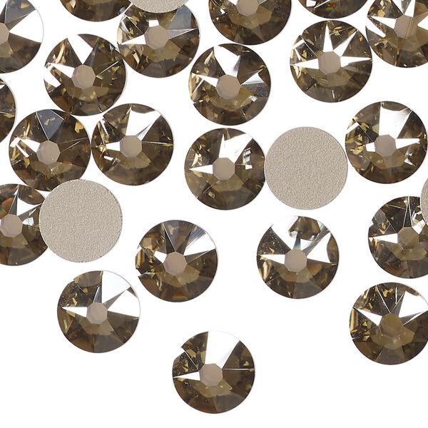 Flat back 1pkg12 crystal bronze foil back, Crystal Passions&reg; 8.412-8.672mm rose round SS40 2088 image number 0