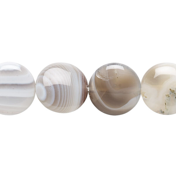Botswana agate 1pkg1, flat round bead natural B grade, 15.5-16 inch 14mm image number 0