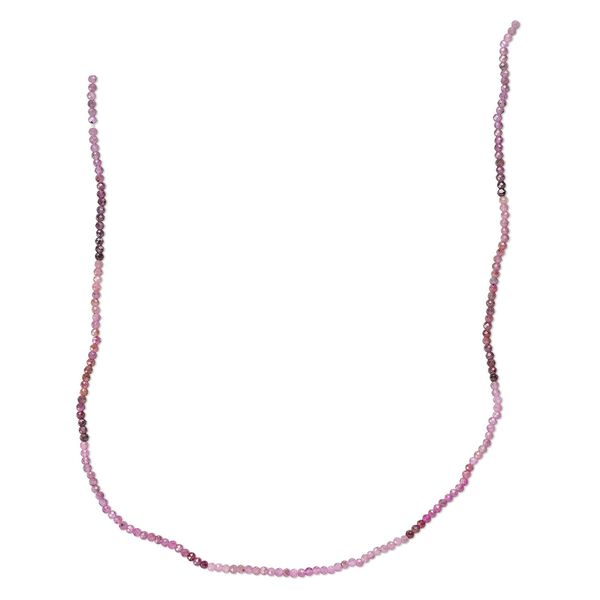 Pink tourmaline 1pkg1, hand-cut faceted round bead natural 12 inch 2mm image number 0