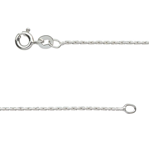 Chain, Gossamer™, sterling silver, 0.9mm round cable, 18-inch with springring clasp. Sold individually. image number 0