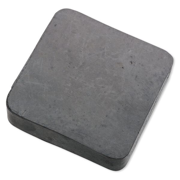 Block, rubber, black, 4 x 4 x 1 inches. Sold individually. image number 0