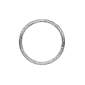 Jump ring, antiqued sterling silver, 20mm hammered round, 17.6mm inside diameter, 17 gauge. Sold per pkg of 2.