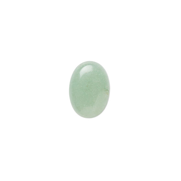 Green aventurine 1pkg6, calibrated oval cab natural B grade, 14x10mm image number 0