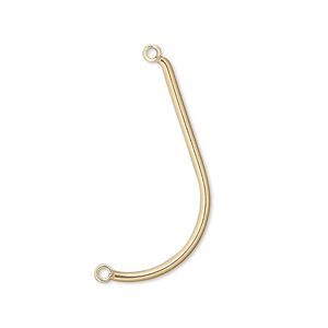Focal, 14Kt gold-filled, 30x15mm curve with 2 loops. Sold individually.
