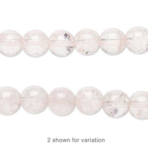Ice flake quartz 1pkg1, crackle round bead 15.5-16 inch 8mm