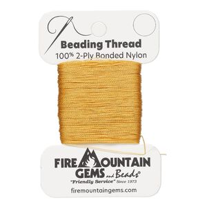 Thread, nylon, copper, size AA. Sold per 50-yard card.