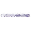 Mother-of-pearl shell 1pkg1, flat oval bead 14 inch purple 35x25mm image number 1