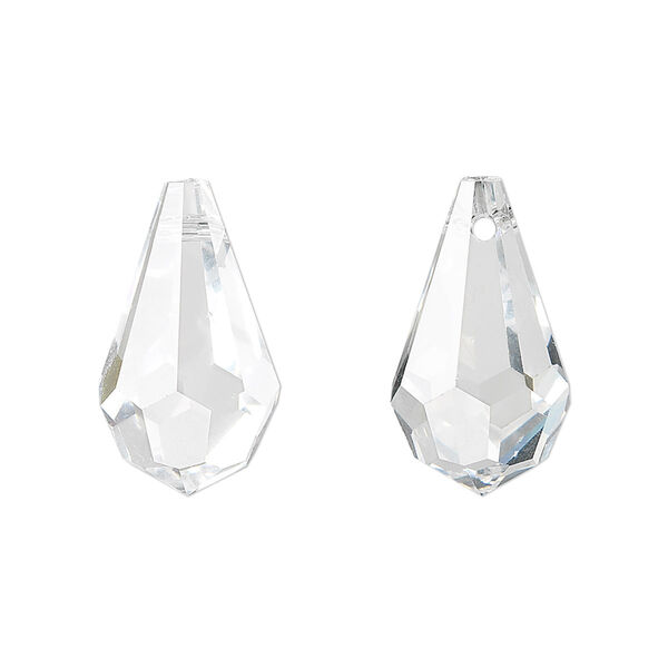 Drop 5pk clear, Asfour Crystal 20x11mm top-drilled faceted teardrop image number 0