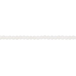 Bead, bamboo coral (bleached), white, 2mm round, B- grade, Mohs hardness 3-1/2 to 4. Sold per 15-1/2" to 16" strand.