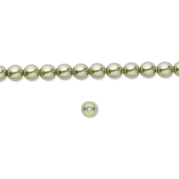 Pearl 500pk light green, Swarovski® 4mm round 5810 image number 0