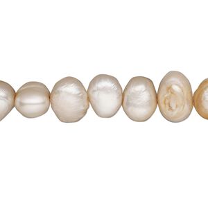 Pearl, cultured freshwater, mauve, 7-8mm flat-sided potato, D- grade, Mohs hardness 2-1/2 to 4. Sold per 16-inch strand.