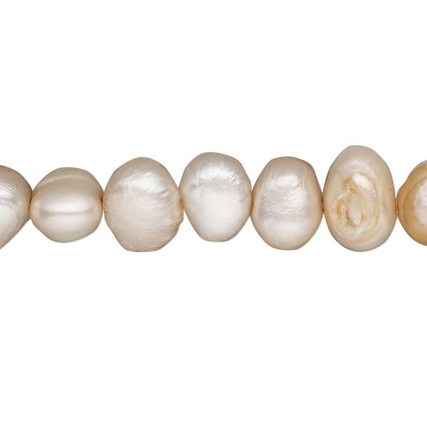 Pearl, cultured freshwater, mauve, 7-8mm flat-sided potato, D- grade, Mohs hardness 2-1/2 to 4. Sold per 16-inch strand. image number 0