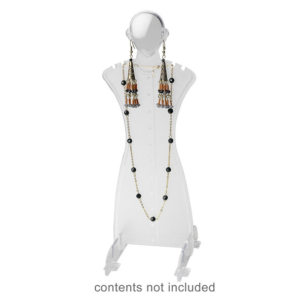 Display, necklace, acrylic, black and clear, 11-1/2 x 5 x 4 inches. Sold per pkg of 2. image number 2