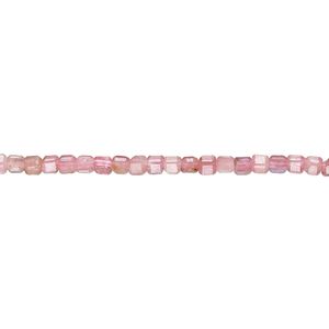 Pink tourmaline 1pkg1, faceted cube bead natural 15.5-16 inch 2-2.5mm