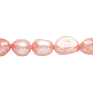 Freshwater pearl 1pkg1, rice, 15 inch dark blush 9-11mm cultured