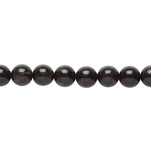 Black-brown obsidian 1pkg1, round bead natural 15.5-16 inch 6mm