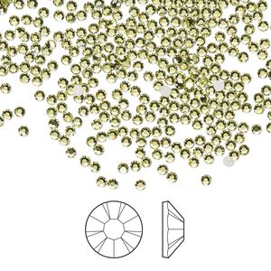 Flat back 144pk limecicle foil back, Preciosa MAXIMA Czech crystal rhinestone 1.7-1.9mm chaton rose round SS5