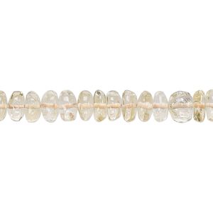 Citrine 1pkg1, hand-cut rondelle bead 13 inch 7x3mm-8x5mm