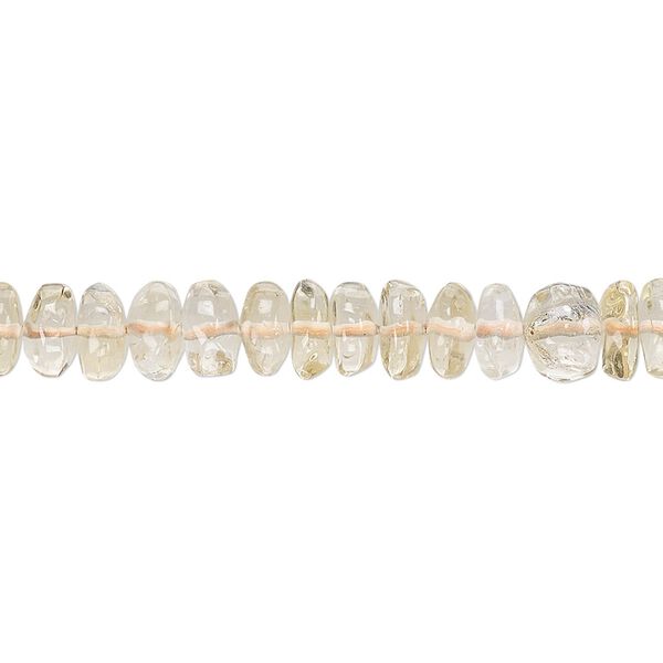 Citrine 1pkg1, hand-cut rondelle bead 13 inch 7x3mm-8x5mm image number 0