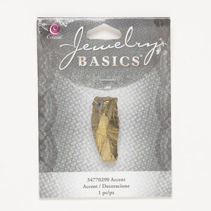 Quartz 1pkg1, nugget focal, 30x10mm-40x11mm