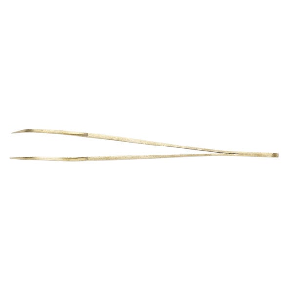 Tweezers 1pkg1, brass, 4-1/2 inches with curved tip image number 1