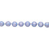 Bead, glass 1pkg8, purple / white / red, 14mm round with hand-painted flower. image number 1