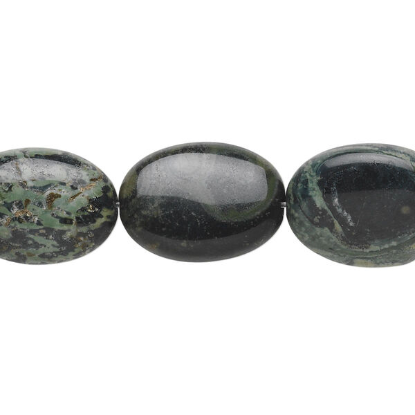 Bead, kambaba jasper (natural), 18x12mm oval, B grade, Mohs hardness 6-1/2 to 7. Sold per 15-1/2" to 16" strand. image number 0