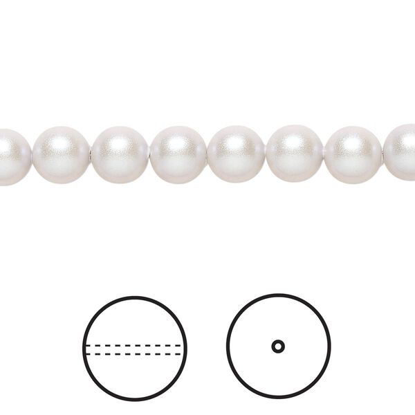 Pearl 500pk iridescent dove grey, Swarovski® 6mm round 5810 image number 0