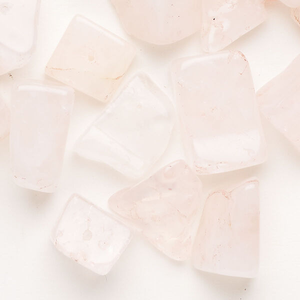 Bead rose quartz 30pk, top-drilled chip dyed image number 0