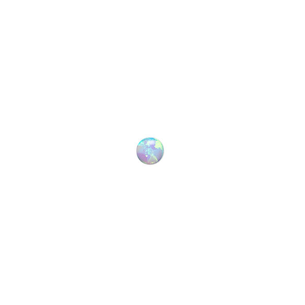 Cabochon, "opal" (silica and epoxy) (man-made), light blue, 4mm calibrated round. Sold per pkg of 4. image number 0