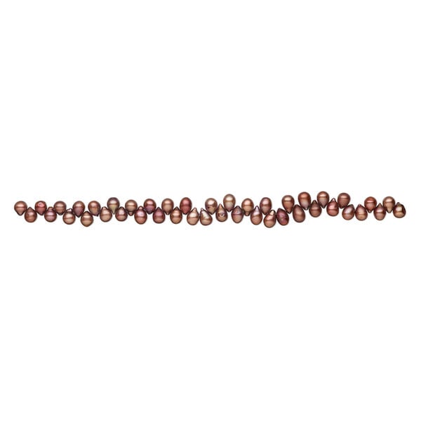 Freshwater pearl 1pkg1, top-drilled rice, 15 inch rhubarb 7x7mm-10x8mm cultured image number 1