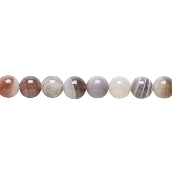 Botswana agate 1pkg1, round bead natural 15.5-16 inch 6mm image number 0