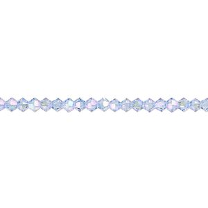 Bead 1440pk light sapphire shimmer 2X, Swarovski® 3mm XILION bicone 5328