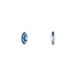 Blue sapphire 1pkg1, hand-cut faceted marquise gem 7x3.5mm