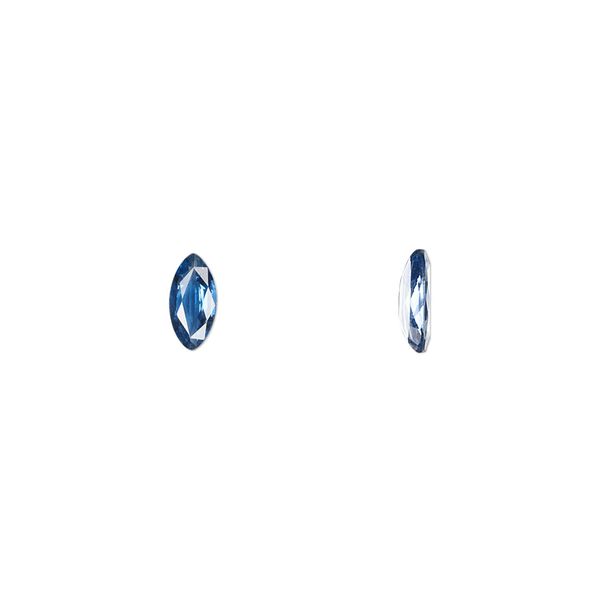 Blue sapphire 1pkg1, hand-cut faceted marquise gem 7x3.5mm image number 0
