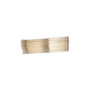Wire, 12Kt gold-filled, dead-soft, round, 26 gauge. Sold per pkg of 25 feet.