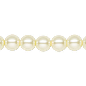 Pearl 2pk ivory, Celestial Crystal® 8mm round 15.5-16 inch