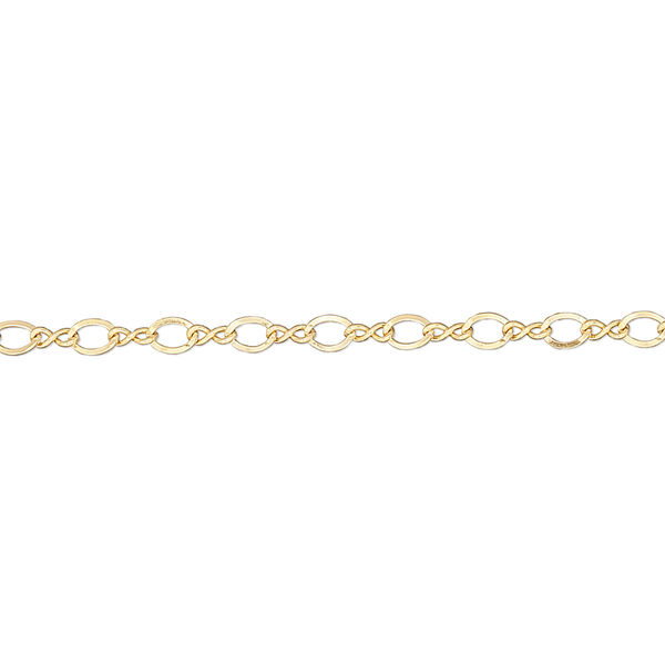 Chain, 14Kt gold-filled, 2.25mm flat figure 8. Sold per pkg of 5 feet. image number 0