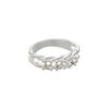 Ring, sterling silver, twisted band with (3) 3.5mm 4-prong round settings, size 7. Sold individually. image number 0