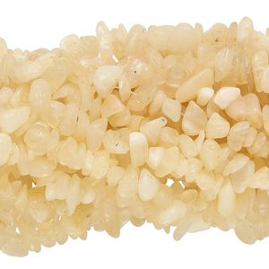 Yellow calcite 1pkg10, chip bead natural 34 inch medium