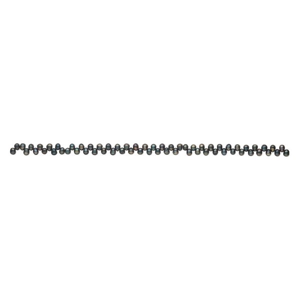 Freshwater pearl 1pkg1, top-drilled rice, 15 inch dark forest green 5x4mm-7x5mm cultured image number 1