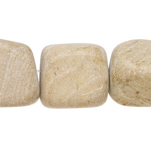 Landscape stone 1pkg1, nugget bead natural, 15 inch small to large / matte