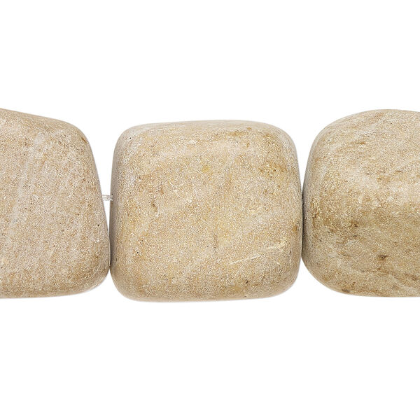 Landscape stone 1pkg1, nugget bead natural, 15 inch small to large / matte image number 0